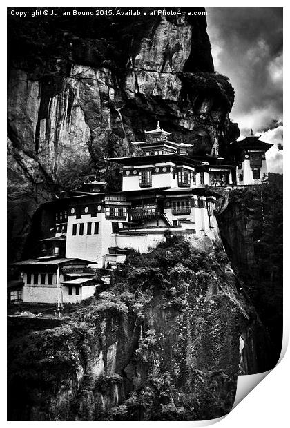   The Taktsang 'Tigers Nest' Monastery, Bhutan Print by Julian Bound