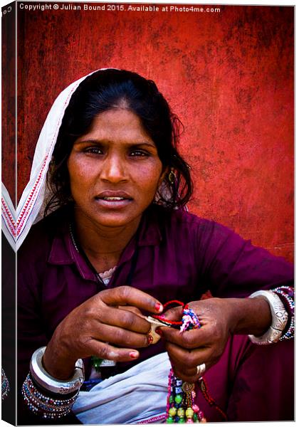  Woman of Goa, India Canvas Print by Julian Bound