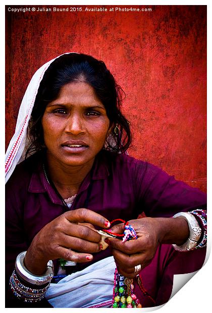  Woman of Goa, India Print by Julian Bound