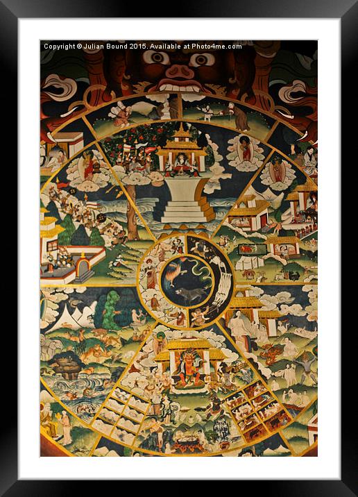  A Buddhist painting, Bhutan Framed Mounted Print by Julian Bound