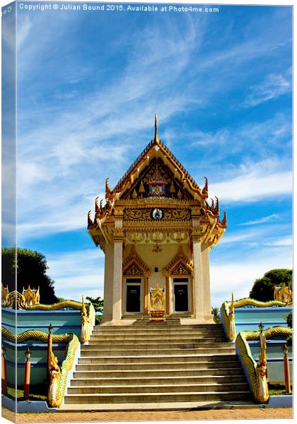  Thai Temple, Koa Samui, Thailand Canvas Print by Julian Bound