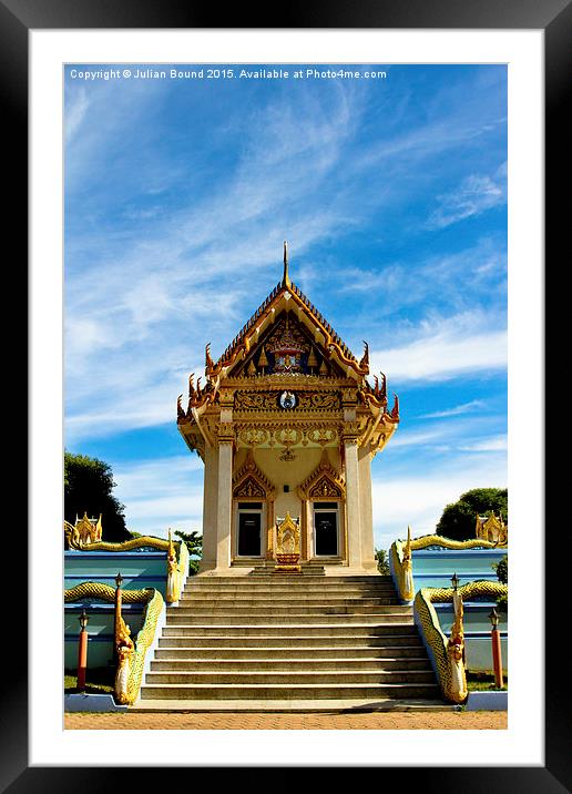  Thai Temple, Koa Samui, Thailand Framed Mounted Print by Julian Bound