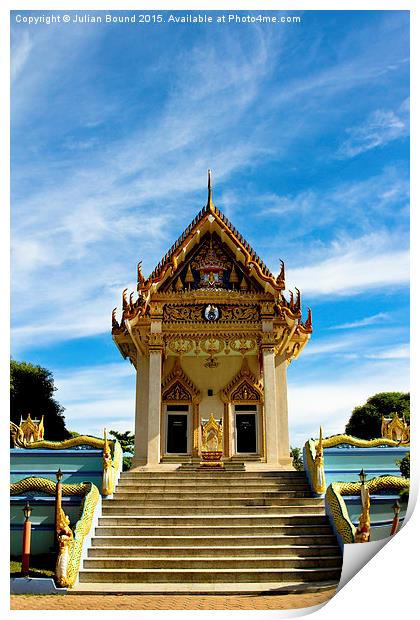  Thai Temple, Koa Samui, Thailand Print by Julian Bound