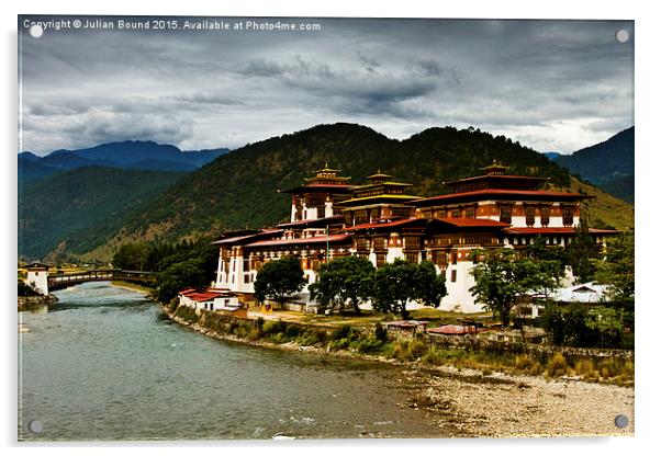   Punakha Fortress Monastery, Bhutan Acrylic by Julian Bound