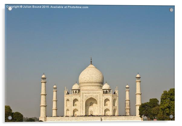 The Taj Mahal, Agar, India Acrylic by Julian Bound