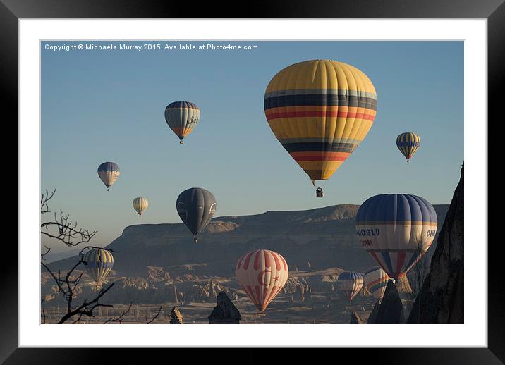 Hot Air Balloons Framed Mounted Print by Michaela Murray