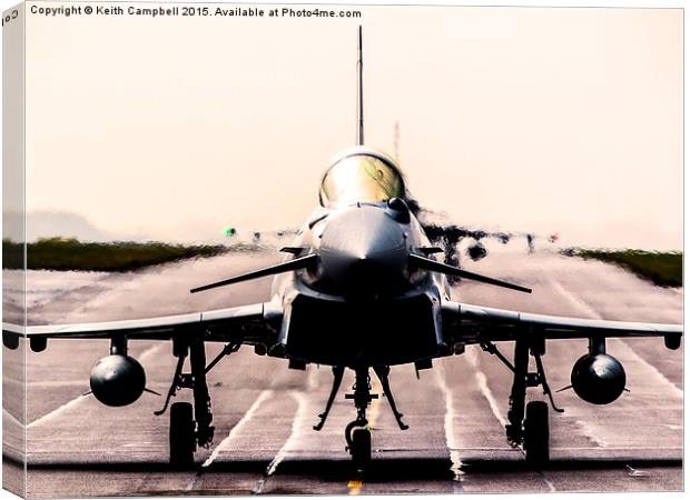  Typhoon scramble Canvas Print by Keith Campbell