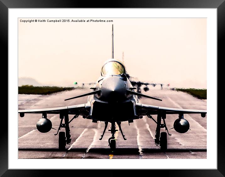  Typhoon scramble Framed Mounted Print by Keith Campbell