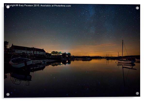 Stars and the Milky Way over Burnham Overy Staithe Acrylic by Gary Pearson