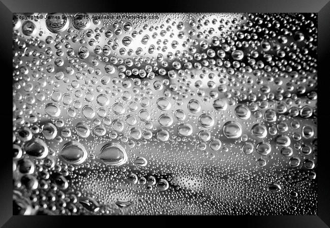  Bubble On Glass Framed Print by James Byrne
