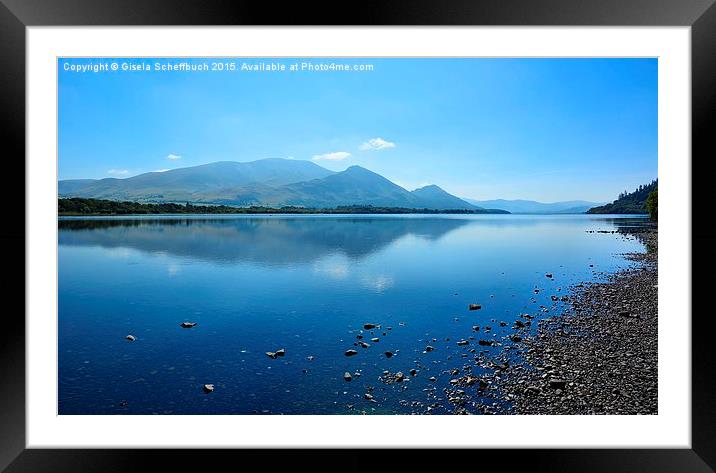 Bassenthwaite Lake in the morning Framed Mounted Print by Gisela Scheffbuch