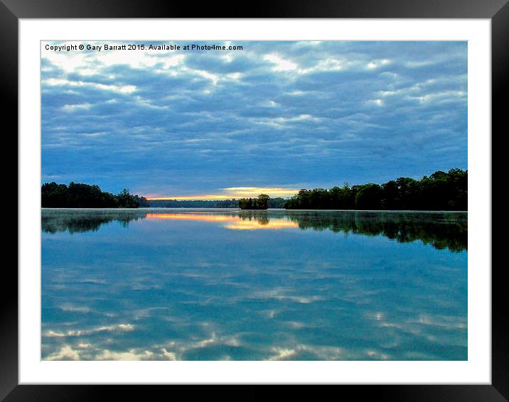  Morning On The Lake. Framed Mounted Print by Gary Barratt