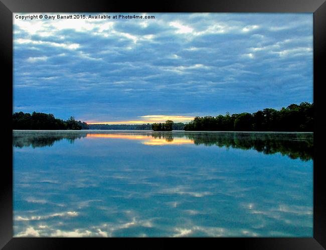  Morning On The Lake. Framed Print by Gary Barratt