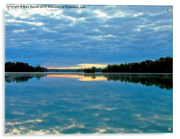  Morning On The Lake. Acrylic by Gary Barratt