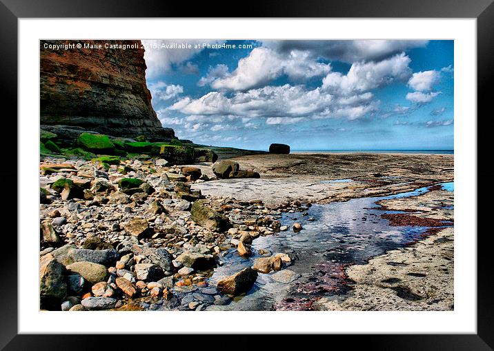  Staithes Jurassic Coastline Framed Mounted Print by Marie Castagnoli