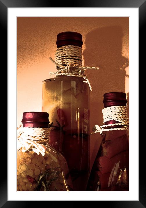Bottles Framed Mounted Print by Gavin Liddle