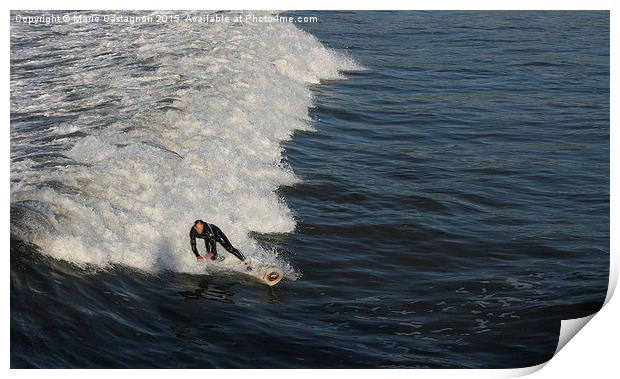  Riding The Surf Print by Marie Castagnoli