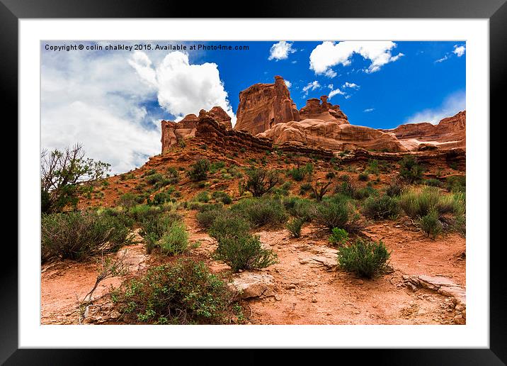 Landscape in Arches National Park, USA Framed Mounted Print by colin chalkley