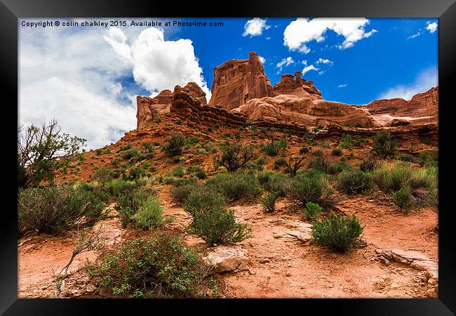 Landscape in Arches National Park, USA Framed Print by colin chalkley