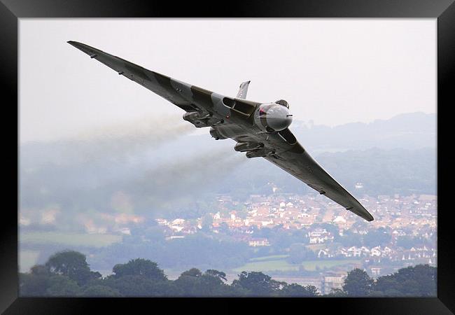 The Avro Vulcan flight at Dawlish 2015 Framed Print by Oxon Images