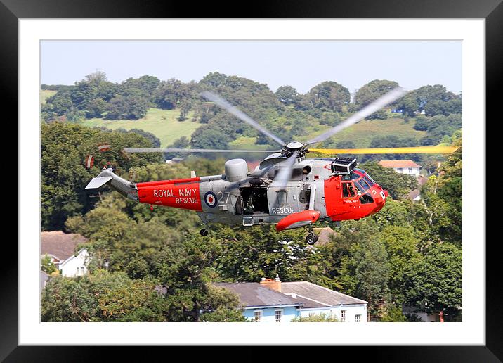  Royal Navy SeaKing at Dawlish 2015 Framed Mounted Print by Oxon Images