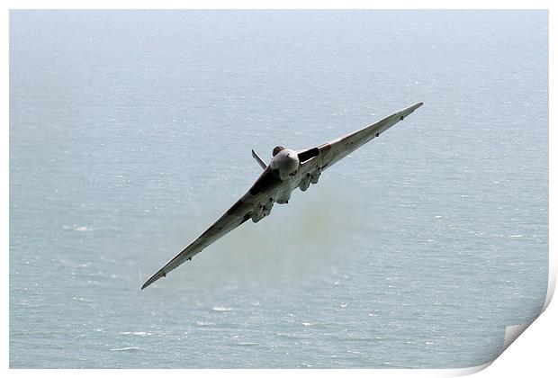  Vulcan over the sea Beachy Head Print by Oxon Images