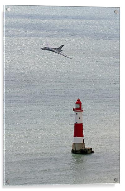  Vulcan XH558 and the Lighthouse Acrylic by Oxon Images