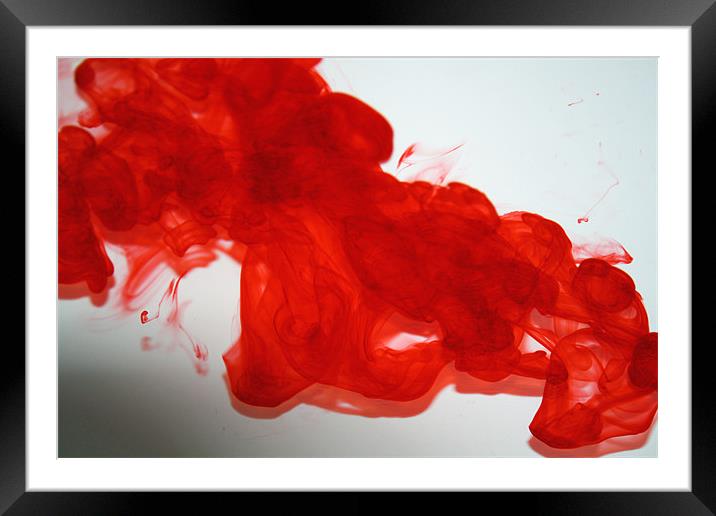 Red Mist Framed Mounted Print by les tobin