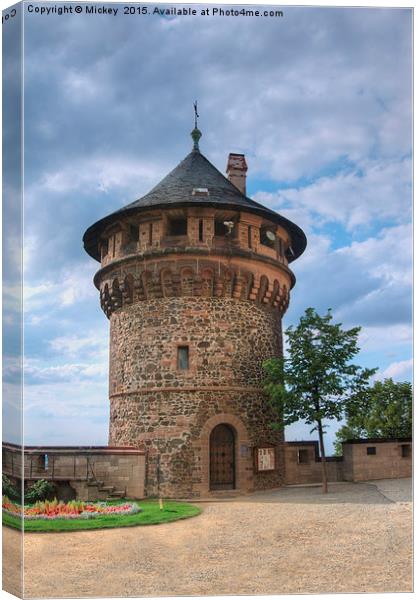 Tower Of Wernigerode Castle Canvas Print by rawshutterbug 