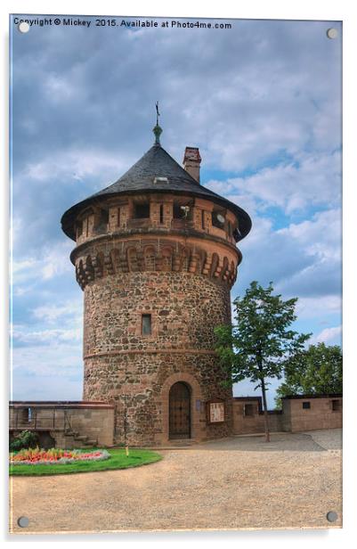 Tower Of Wernigerode Castle Acrylic by rawshutterbug 