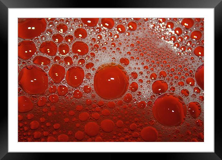Bubbles II Framed Mounted Print by les tobin