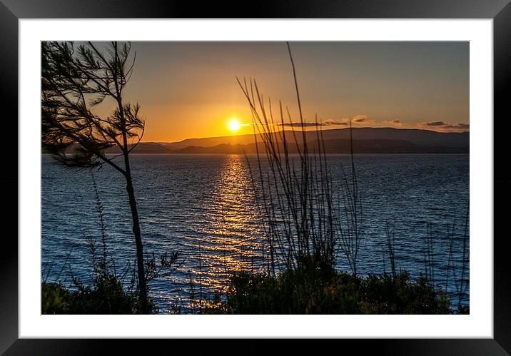 Sunset in amazing Kefalonia  Framed Mounted Print by Naylor's Photography