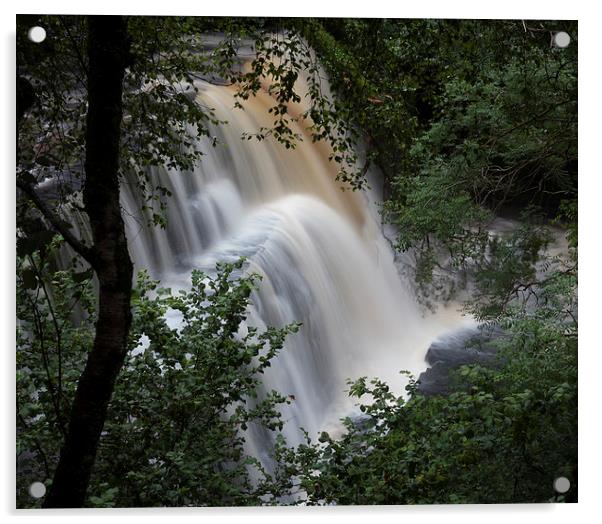  Waterfall Country Sgwd Clun Gwyn Acrylic by Leighton Collins