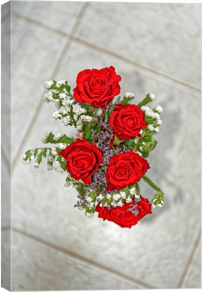 Bouquet of red roses Canvas Print by Adrian Bud