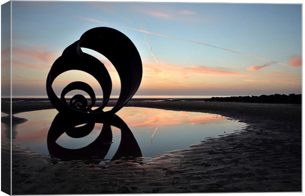  Mary's Shell On The Beach Cleveleys Canvas Print by Gary Kenyon