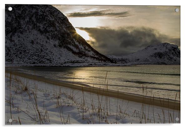 Haukland Beach Acrylic by Thomas Schaeffer