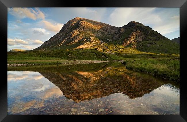  Summer reflections of Buachaille Etive Mor Framed Print by Stephen Taylor