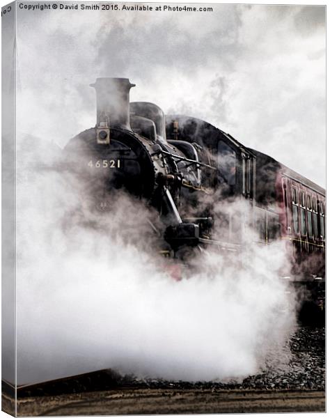  Lost in Steam Canvas Print by David Smith