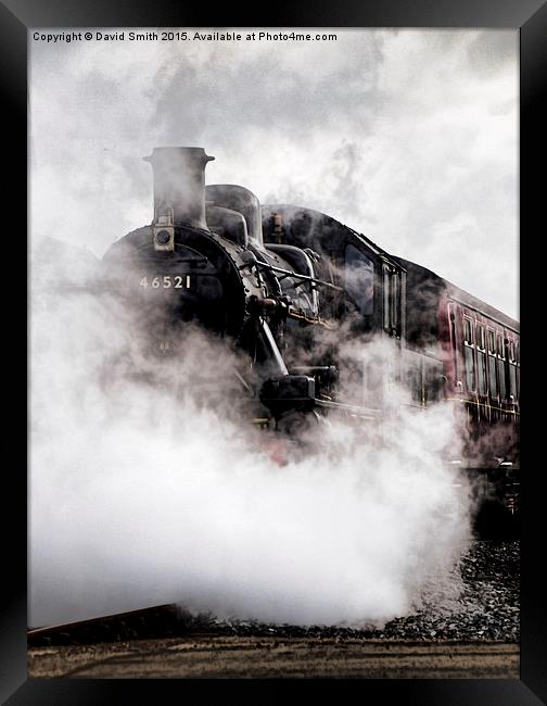  Lost in Steam Framed Print by David Smith