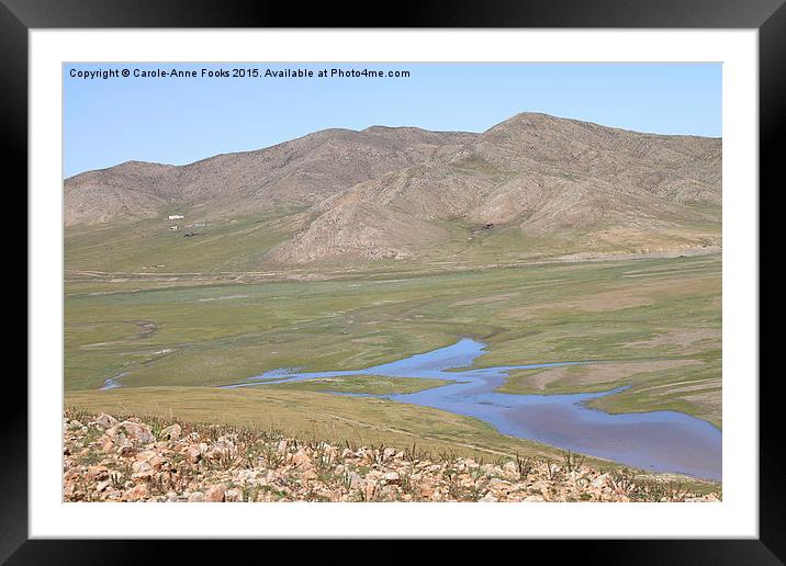  The River Kherlen, Mongolia Framed Mounted Print by Carole-Anne Fooks