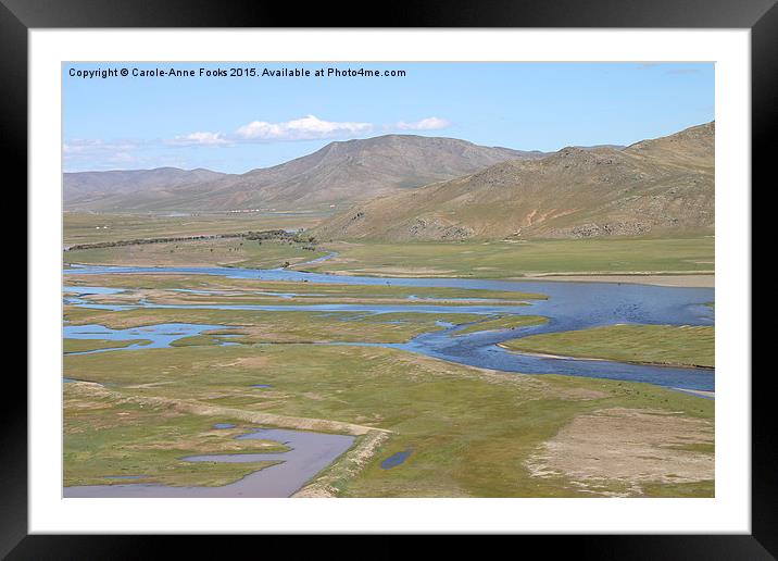  The River Kherlen, Mongolia Framed Mounted Print by Carole-Anne Fooks