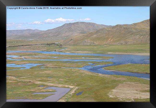  The River Kherlen, Mongolia Framed Print by Carole-Anne Fooks