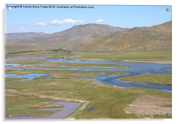  The River Kherlen, Mongolia Acrylic by Carole-Anne Fooks