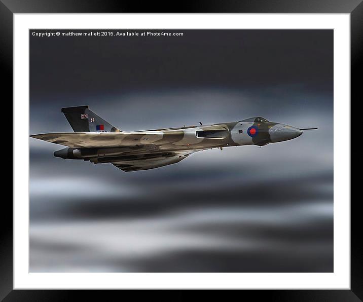  Tribute Flight Of Vulcan Over Clacton 2015 Framed Mounted Print by matthew  mallett