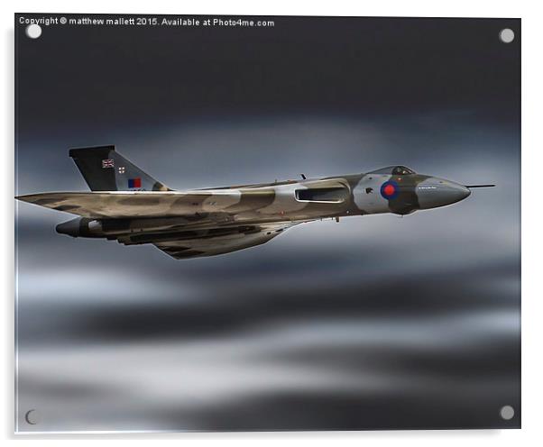  Tribute Flight Of Vulcan Over Clacton 2015 Acrylic by matthew  mallett