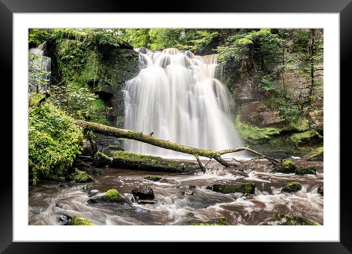 Scottish waterfall Framed Mounted Print by Sam Smith