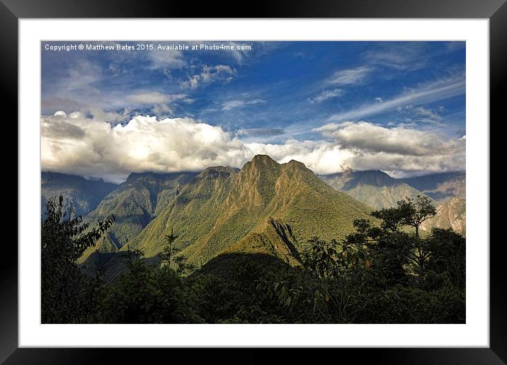 Andean mountain range Framed Mounted Print by Matthew Bates