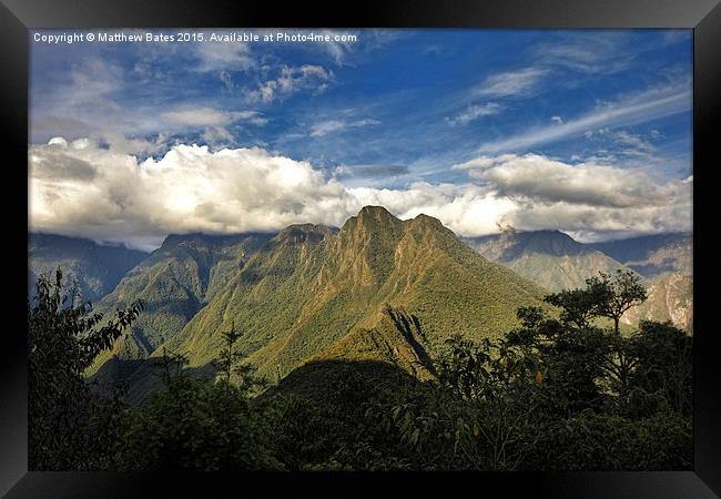 Andean mountain range Framed Print by Matthew Bates
