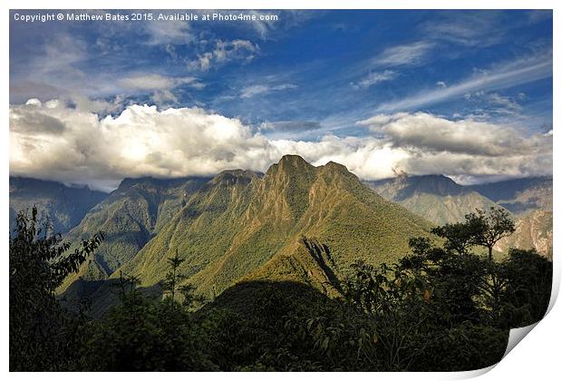 Andean mountain range Print by Matthew Bates
