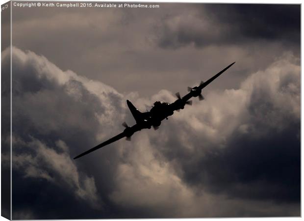  B-17 in the clouds Canvas Print by Keith Campbell